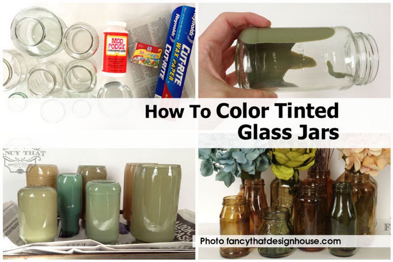 How To Color Tinted Glass Jars