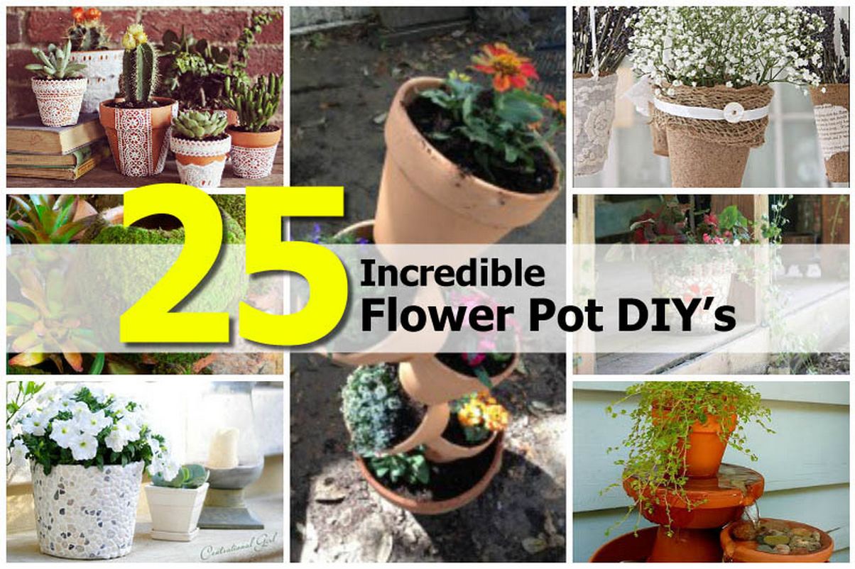 25 Incredible Flower Pot DIY’s