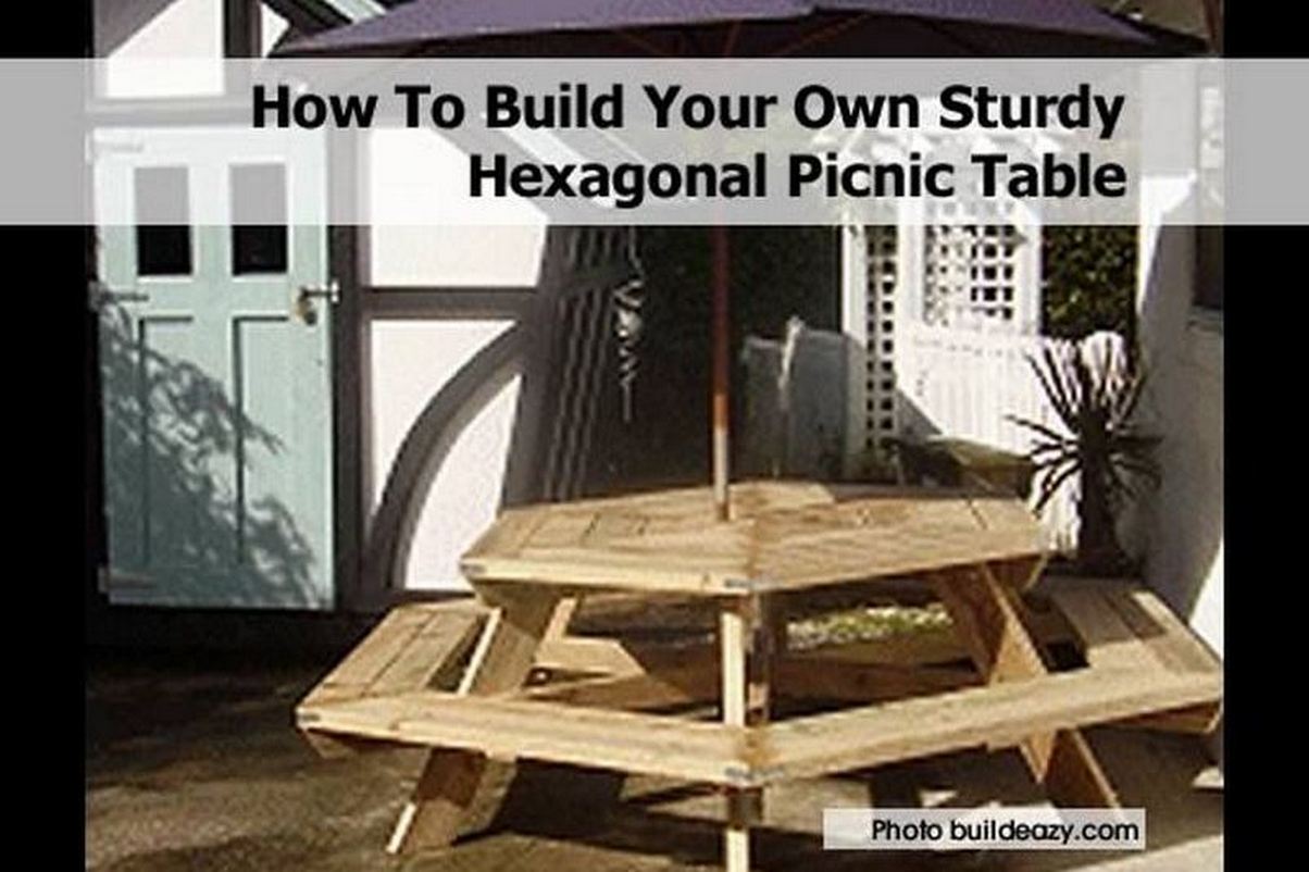 How To Build Your Own Sturdy Hexagonal Picnic Table