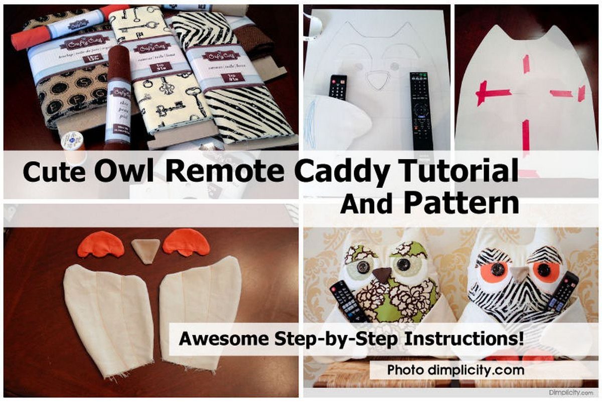 Cute Owl Remote Caddy Tutorial And Pattern