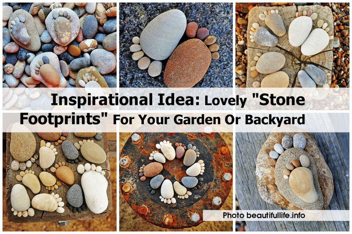 Inspirational Idea Lovely "Stone Footprints" For Your Garden Or Backyard