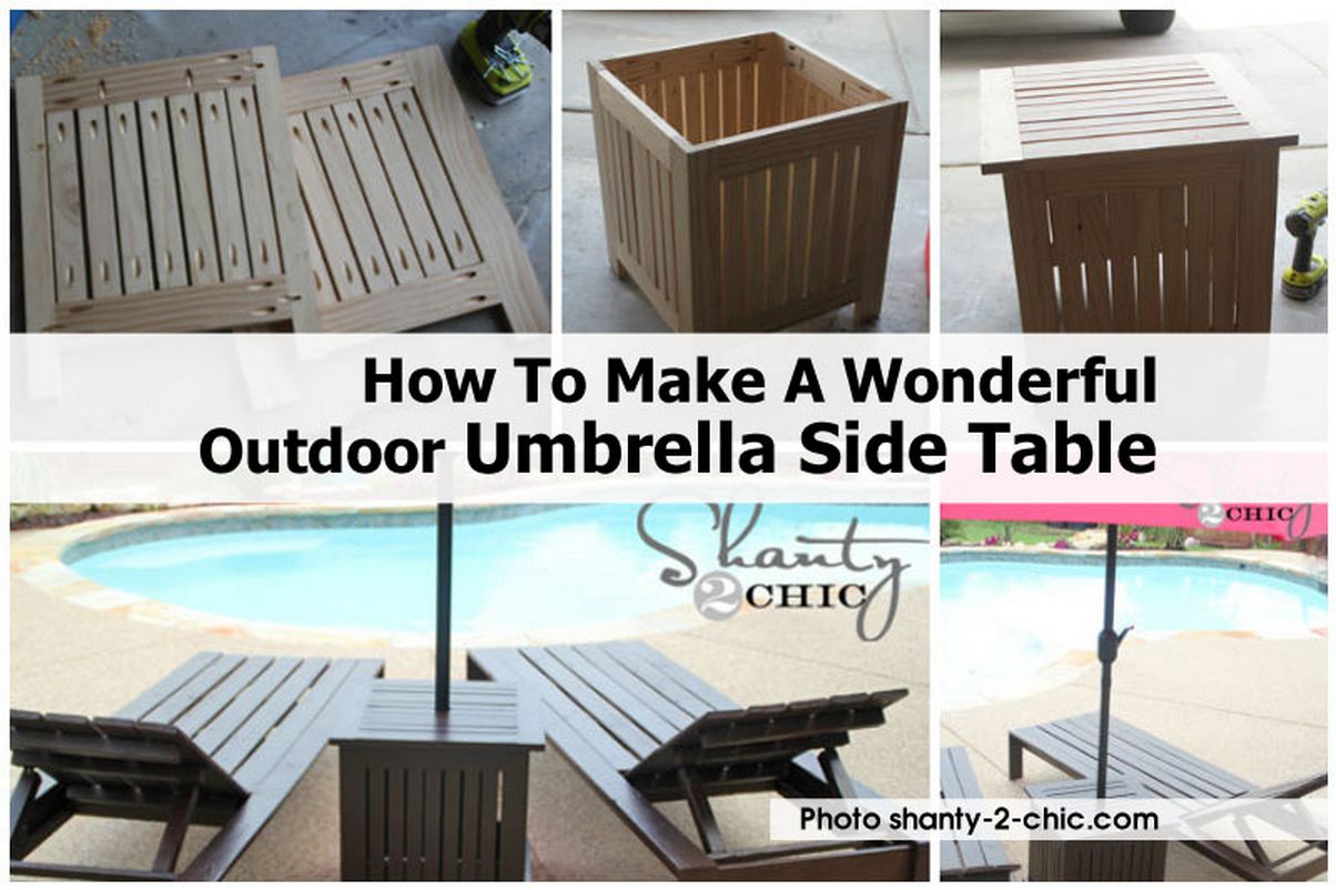 How To Make A Wonderful Outdoor Umbrella Side Table